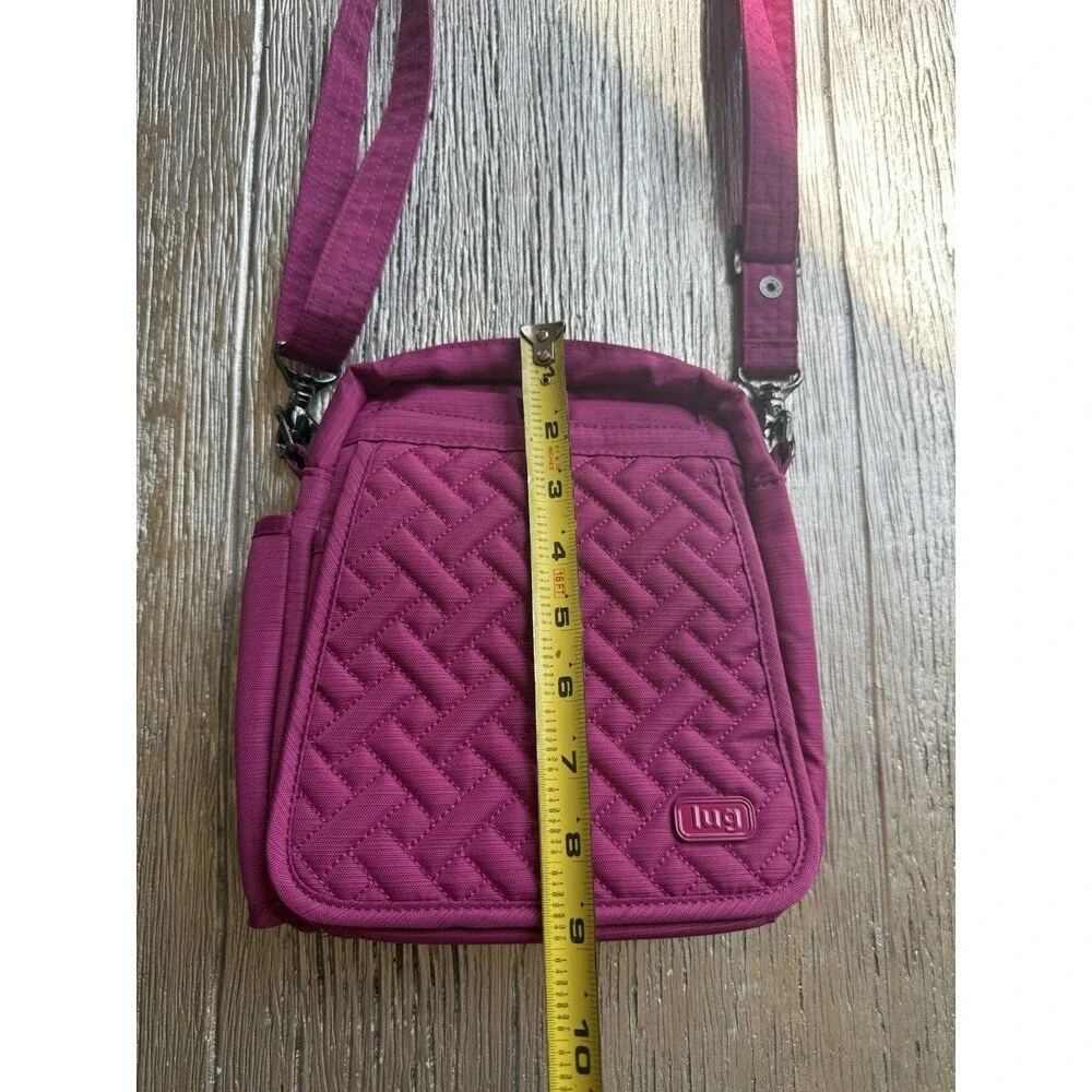 LUG Flapper SE Convertible Crossbody Bag Brushed Fuchia Travel Lightwight Purse